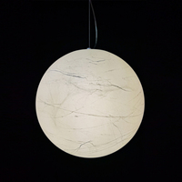 Lustre moderne DAQIU pour intérieur, lampe suspendue décorative en forme de lune, lampe suspendue en tissu de soie, éclairage artistique
