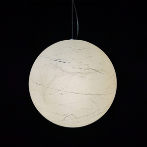 Lustre moderne DAQIU pour intérieur, lampe suspendue décorative en forme de lune, lampe suspendue en tissu de soie, éclairage artistique - Product Image 3