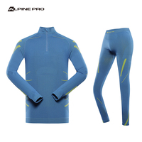 Conjunto Térmico de Esquí para Hombre Alpine PRO, Transpirable, de Secado Rápido, 2 Piezas, Cuello Alto, Manga Larga, Sin Costuras, para Invierno