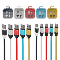 Livraison rapide, câble USB TPE de 6 pieds, boîtier métallique, charge rapide, synchronisation des données, câble de charge avec boîte en plastique en option