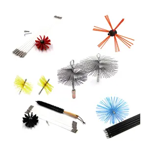 Nylon Wire Rotary Chimney Cleaning Brushes and Duct Vent Cleaning Set for Household Cleaning