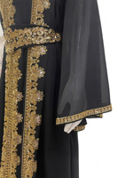 Robe de fête noire pour femmes Caftan Kaftan Vestido Eid Femme musulmane Abaya Robes longues de fête 2026
