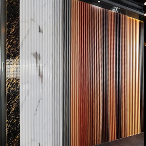 Panneau mural en PVC cannelé 3D à design multiple Revêtement intérieur et intérieur en <span class=keywords><strong>bois</strong></span> composite WPC Grille Grand panneau mural - Product Image 1