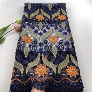 Tela de encaje de cordón de alta calidad de encaje de <span class=keywords><strong>guipur</strong></span> africano multicolor con cuentas para fiesta - Product Image 2