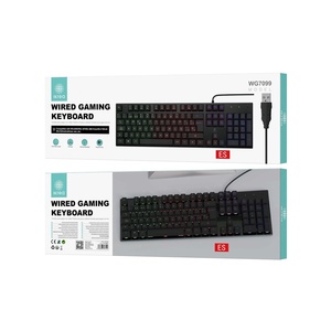 Tastiera da gioco retroilluminata a 105 tasti con cavo da 1.5m, nero-accessori per Computer