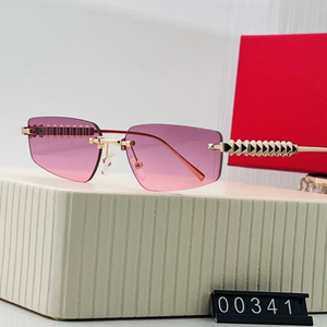 <span class=keywords><strong>2026</strong></span>年新作 高級デザイナーサングラス 小ぶりなリムレス ゴールドメタル合金眼鏡 ダイヤモンドカット ファッションサングラス - Product Image 2