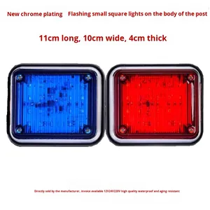 Luz de Advertencia Intermitente Grande de 12V con LED Cromado de Fábrica Owf, Luz de Seguridad para Cabinas, Luz de Emergencia para Ingeniería, Primeros Auxilios, Ambulancias y Bomberos - Product Image 5