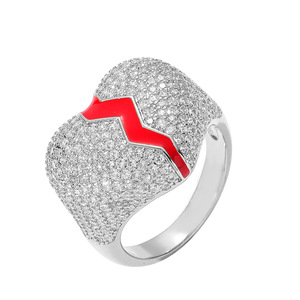 Anillo de Hip Hop con Corazón Roto, Anillo de Amor, Estilo Hipster, para Hombre y Mujer - Product Image 4
