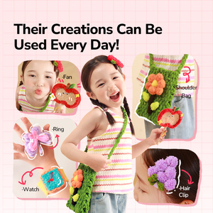 Mideer <span class=keywords><strong>Kit</strong></span> Magico per Lavorare a Maglia e Uncinetto, Set Completo di Filati per Bambini per Creare Borse e Accessori - Product Image 5