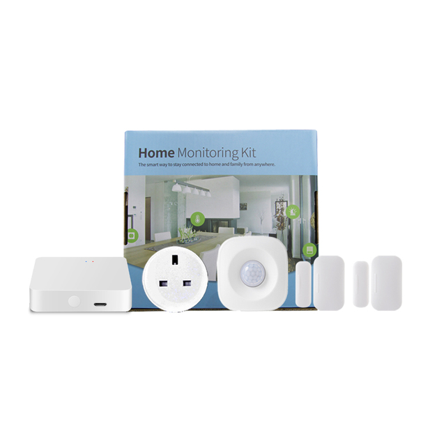 Smart Indoor Home Automation Kit Zigbee Anti-Theft Pir Motion Door Opener Window Sensor with Switches Sockets Box Tuya APP