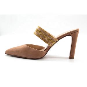 2025 scarpe con tacco basso con Slingback <span class=keywords><strong>eleganti</strong></span> personalizzate di alta qualità stile estivo da donna abito estivo décolleté a punta con Logo <span class=keywords><strong>tacchi</strong></span> da donna - Product Image 2