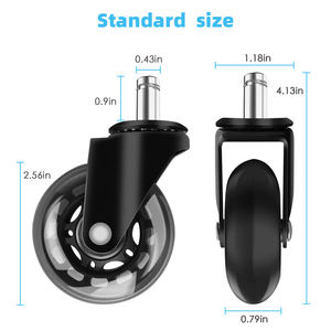 Heavy Duty <span class=keywords><strong>2</strong></span>-Zoll Universal Bürostuhl Tisch Sofa Möbel Rollen Schwenkbare Gummi platte für Outdoor Hospital Gym Trolley Verwendung - Product Image 5