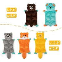 Jouet à mâcher pour animaux de compagnie en peluche, sans rembourrage, avec son intégré, saveur poulet, écologique, super doux, brodé, pour la dentition