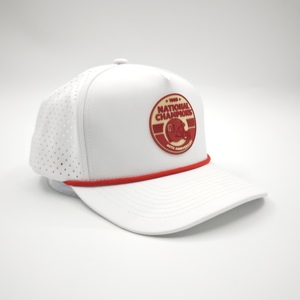 Parche Personalizado con Logotipo, 5 Paneles, Perforado con Láser, Impermeable, Ajustable, con Impresión Digital Dobby Dot, de Secado Rápido, para Golf - Product Image 4