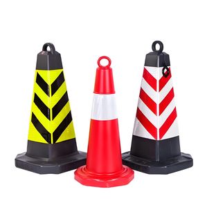 Cono de Seguridad Vial Reflectante de PVC <span class=keywords><strong>Naranja</strong></span> Flexible de Una Pieza de 30/45/70/90cm, Venta al Por Mayor de Fábrica OEM - Product Image 5