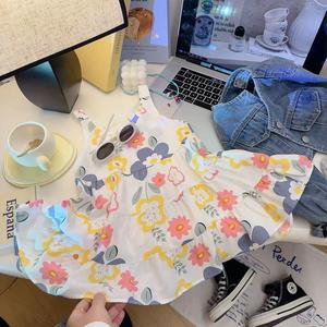 <span class=keywords><strong>Vestito</strong></span> Estivo Sottile in Cotone e Seta per Bambine, Abito Floreale <span class=keywords><strong>con</strong></span> Bretelle Stile Principessa per 1-12 Anni - Product Image 4