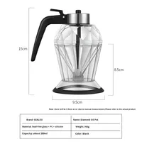 Pot à miel en verre diamant écologique, bouteille à huile, rangement de cuisine en bambou, vente en gros, stock de commerce électronique avec fonction anti-goutte
