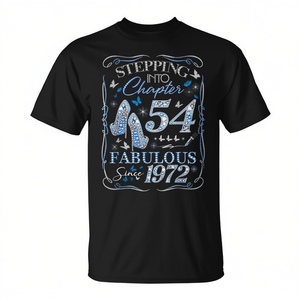 Stepping Into Chapter 54 Fabulous Since 1972 - Camiseta para mujer, regalo de cumpleaños número 54 - Product Image 2