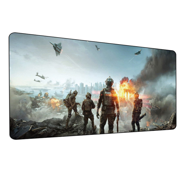 Anime Battlefield 6 Esports Mouse Pad - Large Smooth Desk Mat, Anti-Slip Rubber & Stitched Edge
