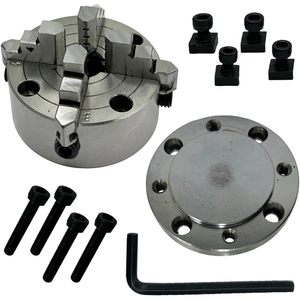 80 mm các loại 4-hàm độc lập Dog <span class=keywords><strong>Chuck</strong></span> với trở lại tấm & t Nuts Keyless thép khoan cho máy tiện & phay máy quay bảng - Product Image 1