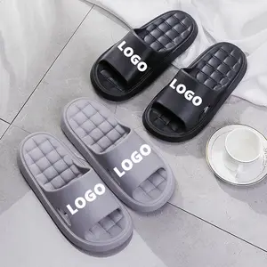 Meest Populaire Eva Slaapkamer Paar Zomer Schoenen Non-Slip Casual Logo Slide Para Hombres Lichtgewicht Custom Slippers Sandalen Voor Mannen