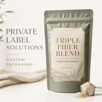 Poudre de fibres brutes bio de 15 graines germinées 300g, sans ballonnements, pour l'intestin sensible, complément bien-être intestinal, fabrication OEM