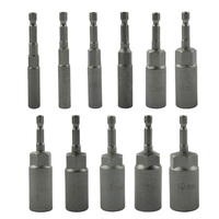 Zócalo de impacto Industrial de 5-19mm, destornillador de tuerca magnética, adaptador de broca de llave hexagonal, zócalo de accionamiento de mango de acero de 80mm