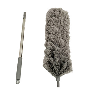 Pôle <span class=keywords><strong>télescopique</strong></span> extensible en acier inoxydable, <span class=keywords><strong>plumeau</strong></span> en <span class=keywords><strong>microfibre</strong></span> pour le nettoyage des ventilateurs de plafond - Product Image 3