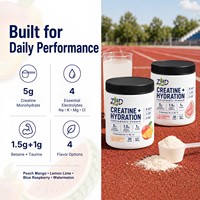 Poudre d'hydratation à la créatine OEM ODM |   5g de créatine monohydrate, 1,5g de bétaine |   4 électrolytes certifiés GMP |   Échantillonnage rapide