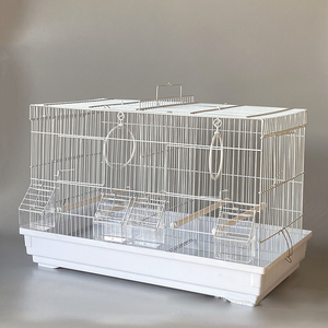 Fabrika toptan yeni tasarlanmış yüksek kaliteli 58*32*37cm çift alanlarda büyük kuş kafesi yetiştiriciliği kuş kafesi papağan kafesi - Product Image 2
