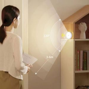 Luz Nocturna LED con Sensor de Movimiento, Lámpara Nocturna Recargable por USB para Dormitorio, Cocina, Armario, Luz Nocturna Inalámbrica para Armario - Product Image 5