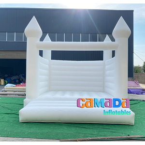 Castillo Hinchable Comercial Blanco para Bodas y Fiestas, Brincolín Inflable Exterior con Protección UV e Impermeable para Alquiler - Product Image 6