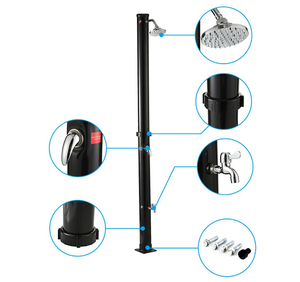 Columna de ducha de playa al aire libre Jade Black, jardín, <span class=keywords><strong>2</strong></span> secciones, ducha Solar junto a la <span class=keywords><strong>piscina</strong></span> de Pvc, ducha de Camping al aire libre de apertura rápida - Product Image 2