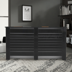 Cubierta <span class=keywords><strong>de</strong></span> Radiador <span class=keywords><strong>de</strong></span> <span class=keywords><strong>Madera</strong></span> MDF Negra <span class=keywords><strong>de</strong></span> Estilo Europeo, Mueble Práctico para el Hogar, Cubierta para Calentador <span class=keywords><strong>de</strong></span> Sala <span class=keywords><strong>de</strong></span> Estar - Product Image 1