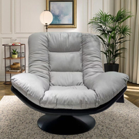 Fauteuil inclinable de style nordique, luxueux, confortable, en cuir, pour salon, fauteuil pivotant
