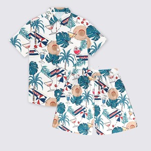 Camisa Hawaiana de poliéster 100% para hombre, tela de popelina transpirable, estampado de playa Tropical, fabricante de verano, impresión Digital individual - Product Image 3