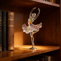 Figurine de danseuse de ballet personnalisable BZY pour la décoration de la maison, sculpture en résine transparente de cristal pour bureau ou grand espace extérieur