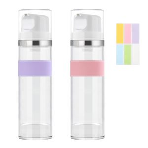 ขวดปั๊มสุญญากาศ PP สีสันปรับแต่งได้สำหรับแชมพูและผลิตภัณฑ์ดูแลผิว ขนาด 30 มล.-200 มล. บรรจุภัณฑ์เครื่องสำอางพิมพ์ลายสกรีน ขายส่ง - Product Image 4