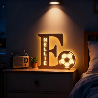 Lampe de nuit LED personnalisée avec nom, lettre de football, pour Noël, mariage, fête, festival, décoration de la maison, lampe de nuit