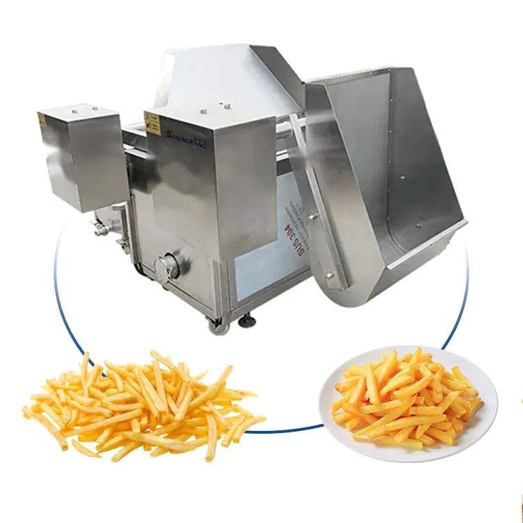가장 인기있는 500 kg/h 완전 자동 감자 칩 가공 라인 감자 스틱 튀김 기계 만들기