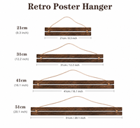 Cadre mural rétro en bois de pin pour affiches suspendues avec aimants puissants N52, taille personnalisable, affichage mural haut de gamme pour la décoration professionnelle