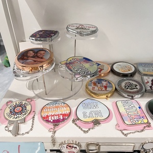 Custom Cosmetic <strong>Mirror</strong> Makeup <strong>Small</strong> <strong>Mirror</strong> Sublimation Rounded Shape Compact <strong>Mirror</strong> - Product Image 4