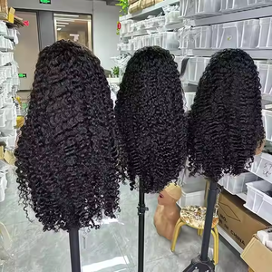 SDD brut vietnamien birman perruque bouclée cheveux humains pas de colle porter noeud unique 13X4 13X6 HD Transparent pleine dentelle avant perruque de cheveux humains - Product Image 4