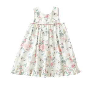Personalizzato di alta qualità 100% cotone bambini modello estivo <span class=keywords><strong>vestito</strong></span> fiori abito senza maniche bambine abiti floreali - Product Image 4
