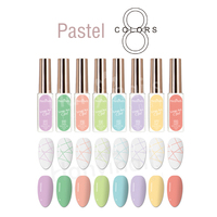 Hanyinails Liner 12 pièces Base + 8 pièces Automne + 8 pièces Pastel + 8 pièces Platine 36 Couleurs Gel UV pour Nail Art