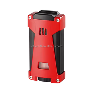 3 Jets Classic Pattern Metal Windproof Cigar Punch Drill Holder Needle Multi-Function 4 in 1 Cigar Lighter - Product Image 1