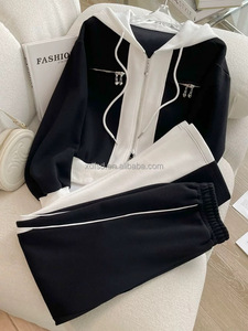 <span class=keywords><strong>Ropa</strong></span> deportiva informal <span class=keywords><strong>de</strong></span> dos piezas con cremallera <span class=keywords><strong>de</strong></span> manga larga para <span class=keywords><strong>mujer</strong></span>, <span class=keywords><strong>ropa</strong></span> deportiva <span class=keywords><strong>de</strong></span> dos piezas con logotipo personalizado para <span class=keywords><strong>mujer</strong></span> - Product Image 3