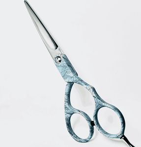 Tijeras de peluquería profesionales afiladas de acero inoxidable con motivo personalizable para diestros de 5,5 pulgadas - Product Image 2