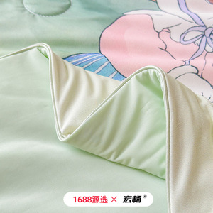 Manta de Verano Infantil con Dibujos Animados de Princesas, 1.5-2 Jin, Impresión Digital, Transpirable, Cuadrada Grande, Ropa de Cama para Niños - Product Image 4