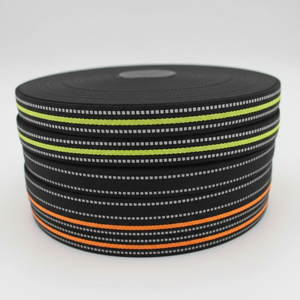 Correa de cincha reflectante de nailon colorido, tela reflectante para coser para ropa de mascotas al aire libre, accesorios, cinta de cinturón reflectante - Product Image 1